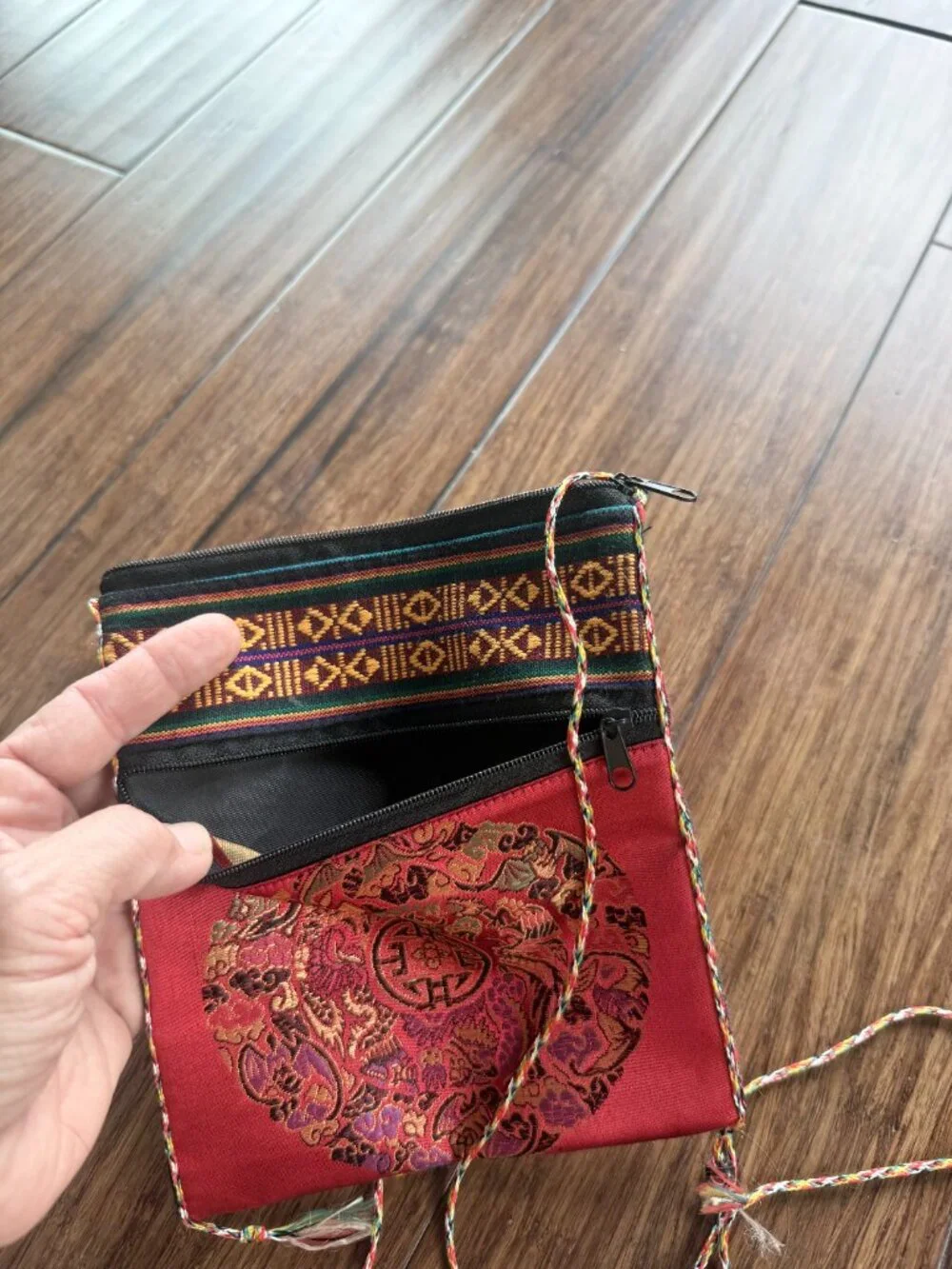 Handwoven Tibetan Brocade Pouch | Artisan Travel & Ritual Bag